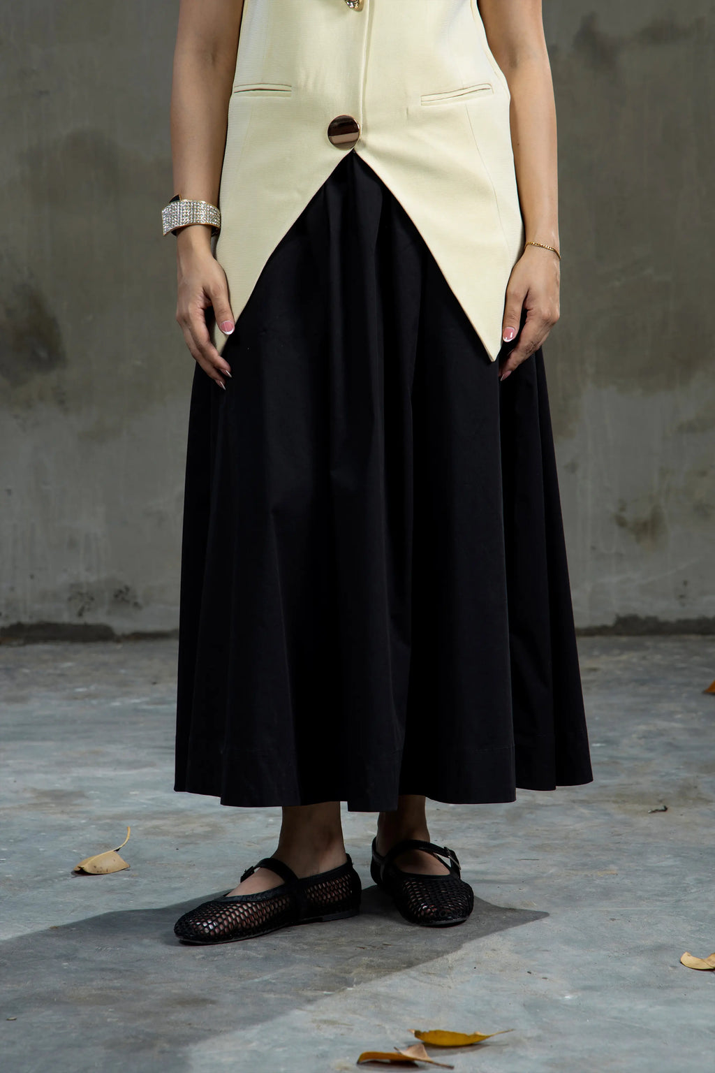 Archie Flared Skirt Black