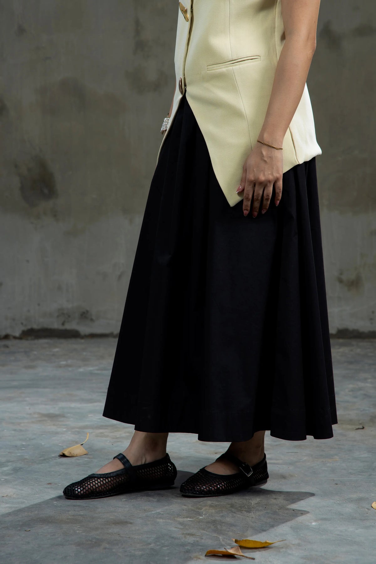 Archie Flared Skirt Black