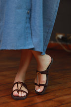 Capri Slides Brown By Sassy