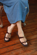 Capri Slides Brown By Sassy