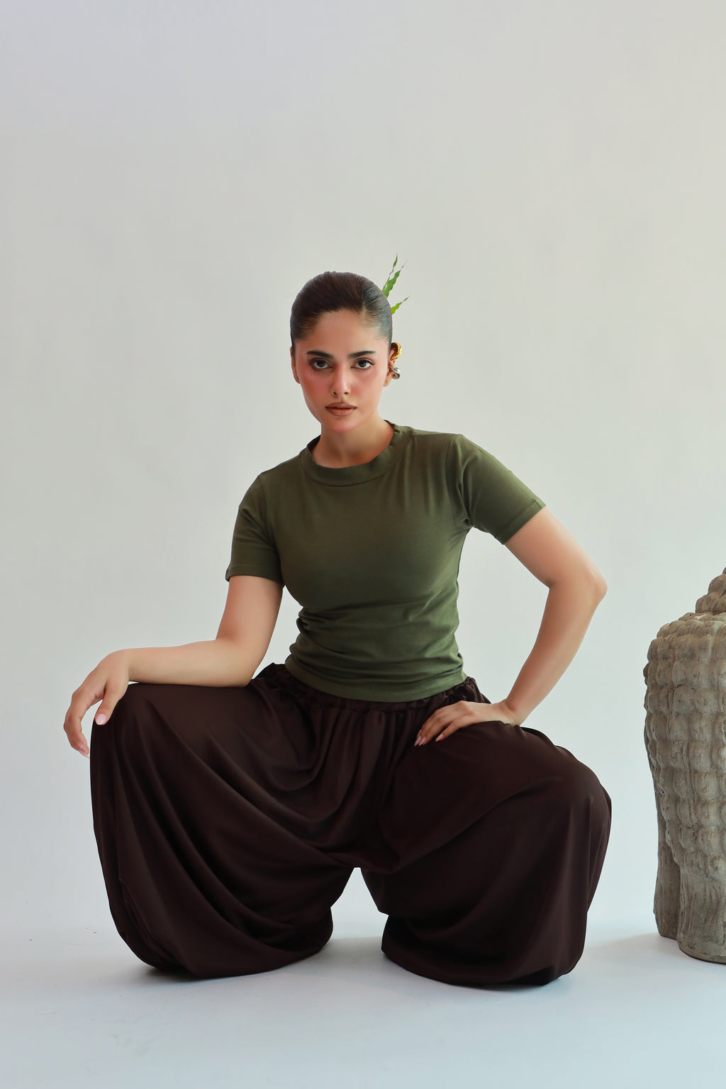 Luna  Cocoon Blended Pants Mocha