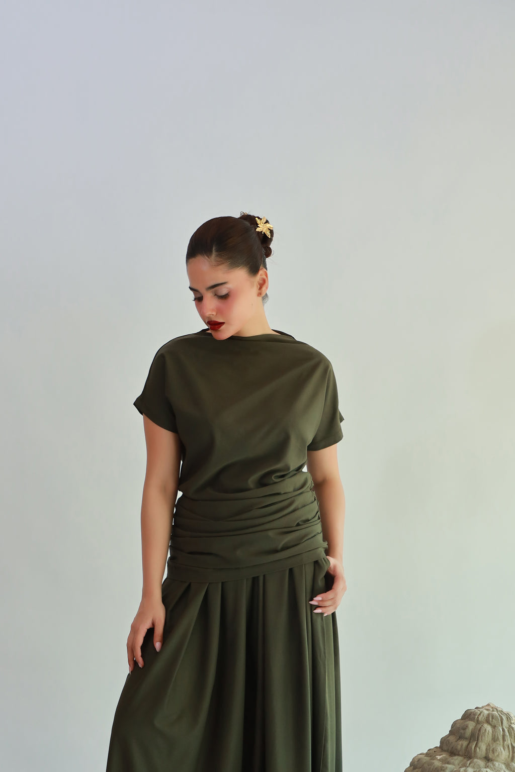 Amara Knitted Top Olive