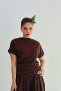 Amara Knitted Top chocolate brown