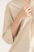 VALE IRISH COTTON BLOUSE BEIGE (ship in 5 Days)