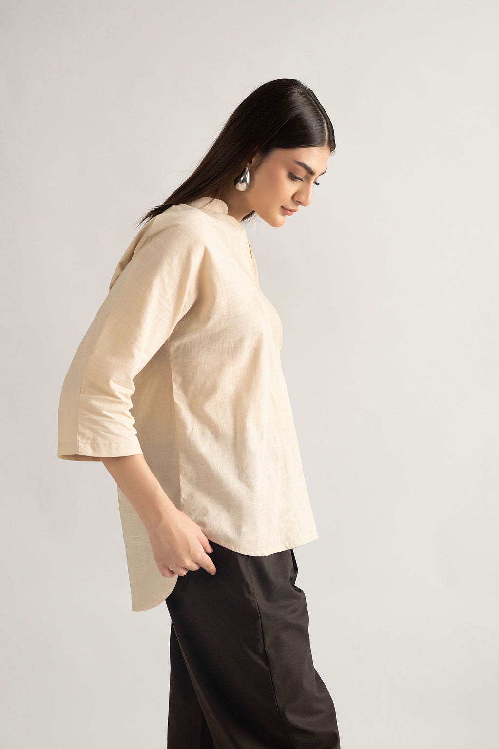 VALE IRISH COTTON BLOUSE BEIGE (ship in 5 Days)