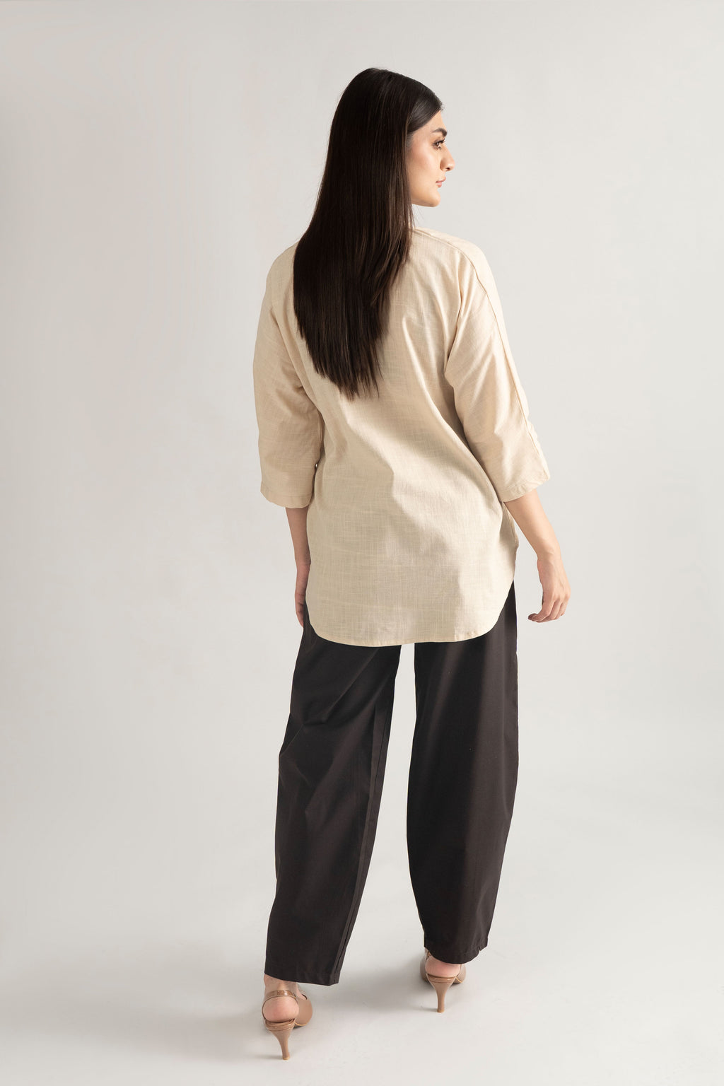 VALE IRISH COTTON BLOUSE BEIGE (ship in 5 Days)