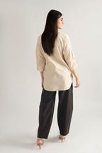VALE IRISH COTTON BLOUSE BEIGE (ship in 5 Days)