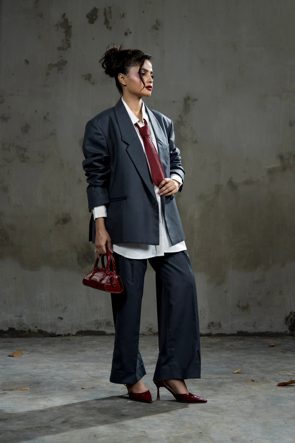 Boss Babe Oversized Blazer Grey