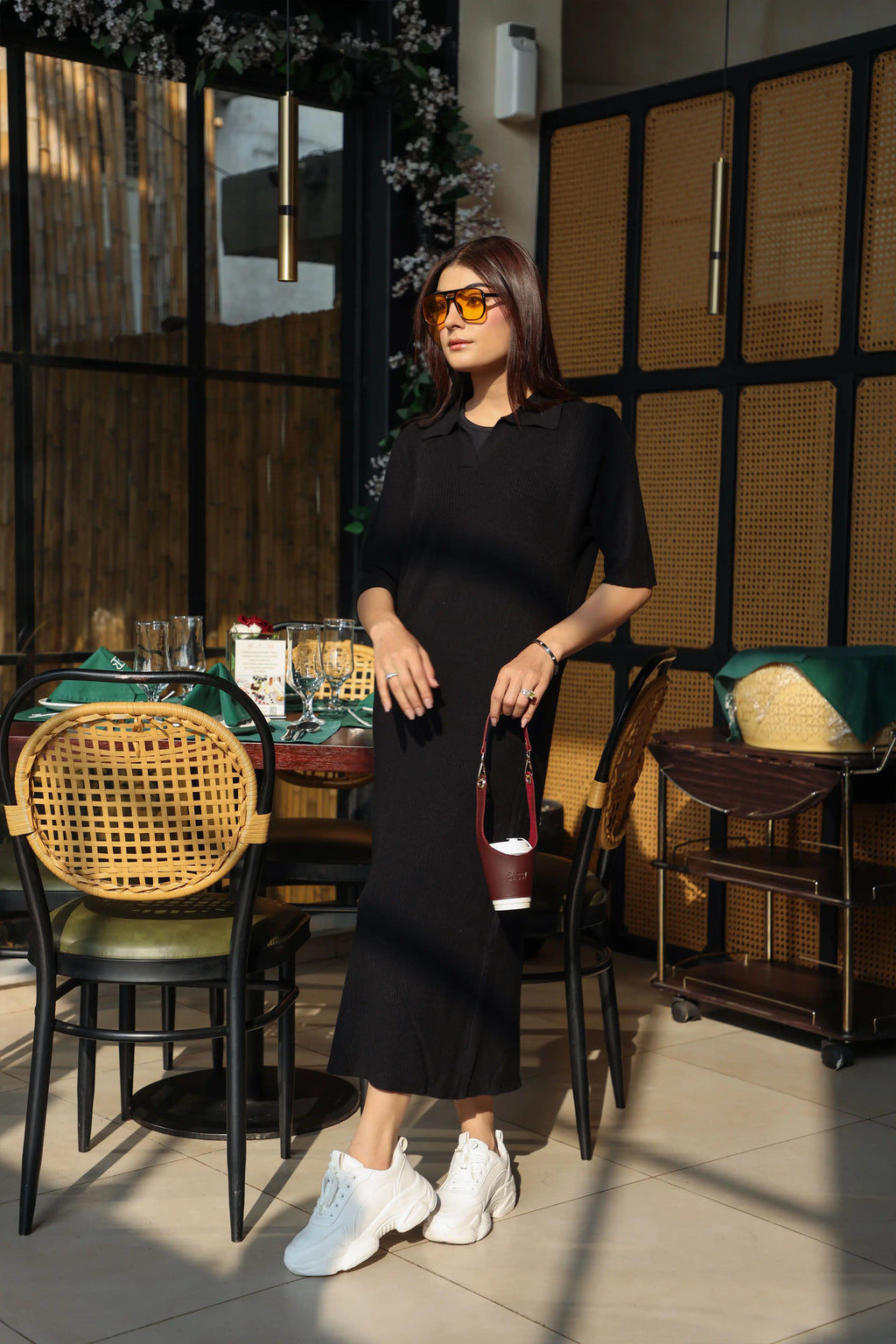 Rowan Sweater Dress Black