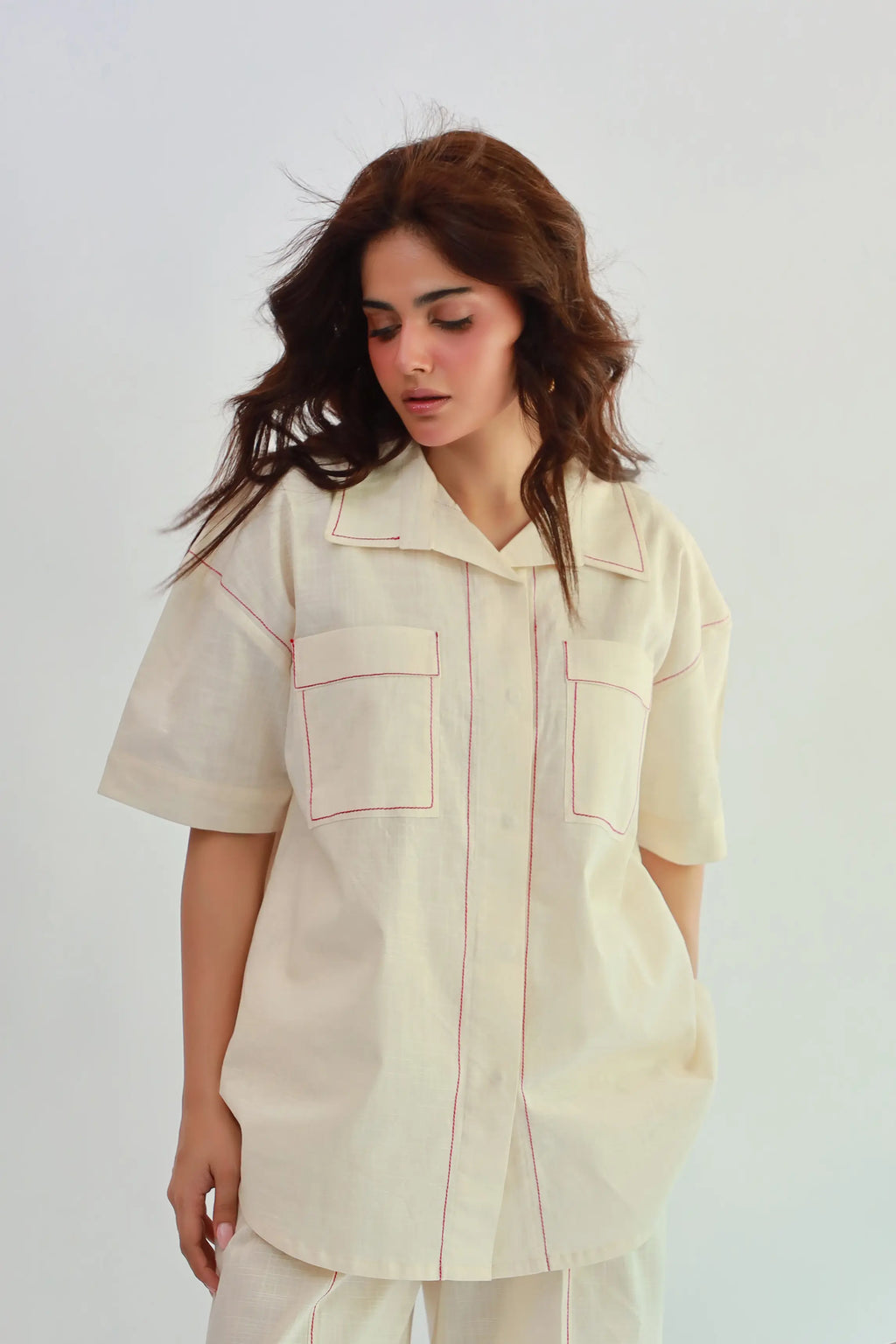 Golden Hour Button Down Off White