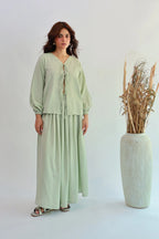 Ivory Breeze Blouse Mint Green