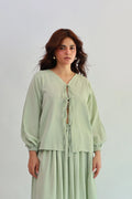 Ivory Breeze Blouse Mint Green