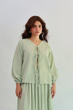 Ivory Breeze Blouse Mint Green