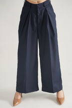 FLOE TAILLORED WIDE LEG  PANTS NAVY  (Ship in 7 Days)
