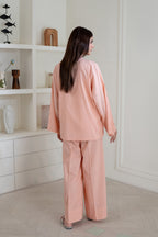 Mandarin Collared Pink Set