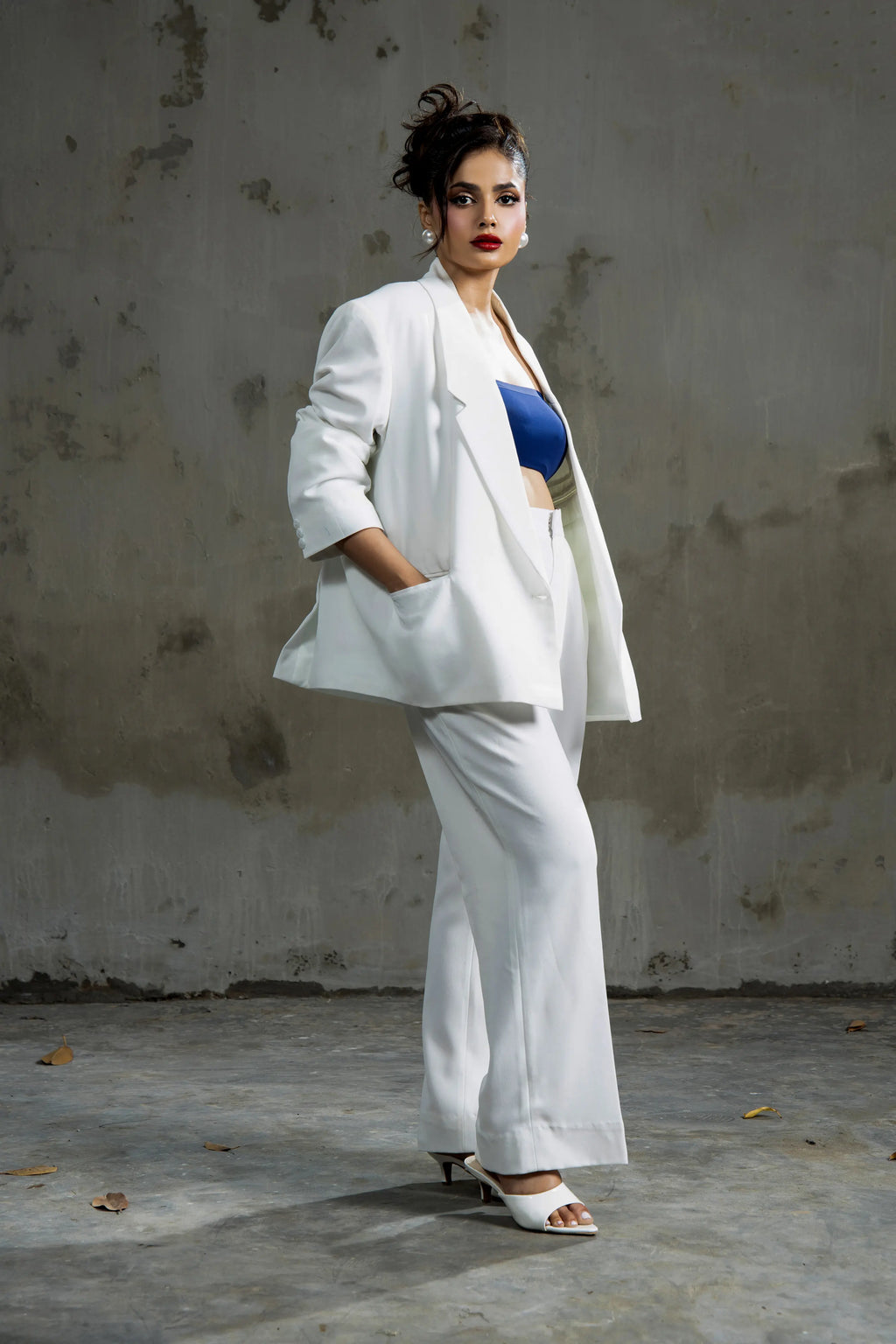 Boss Babe Oversized Blazer White