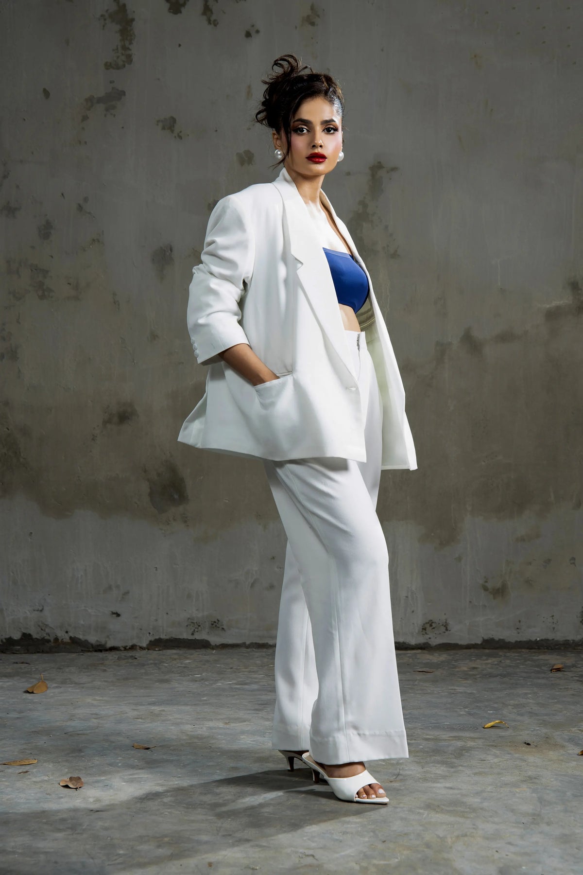 Boss Babe Oversized Blazer White