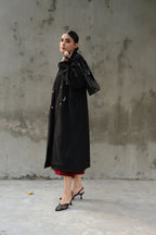 Cavallo woollen Long Coat  Black