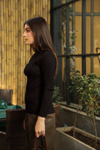 Oak Ribbed Sweater Black