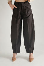 ARC BARREL TAILORED PANTS CHOCOLATE BROWN  (Ship in 7 Days)