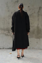 Cavallo woollen Long Coat  Black