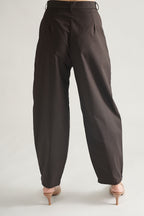ARC BARREL TAILORED PANTS CHOCOLATE BROWN  (Ship in 7 Days)