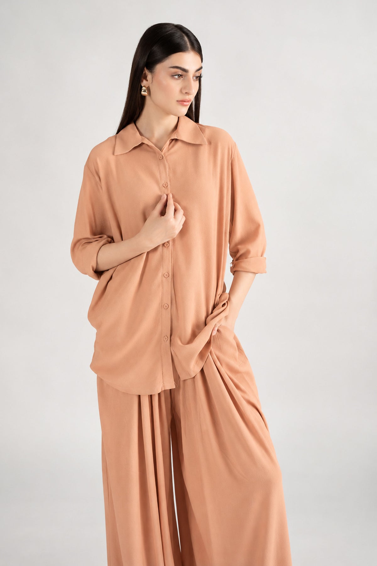 DRIFT  POLY-COTTON SET BURNT PINK