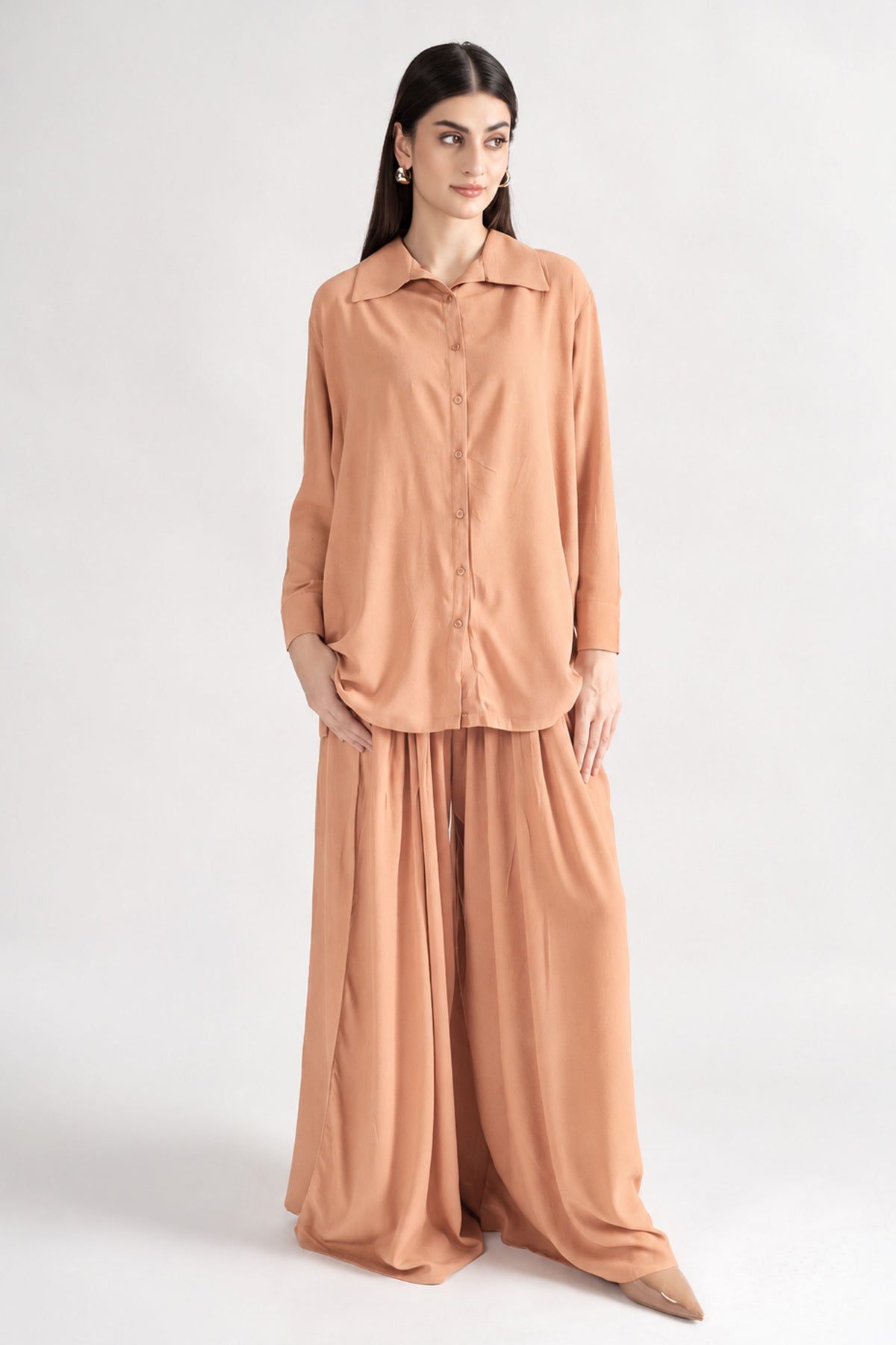 DRIFT  POLY-COTTON SET BURNT PINK