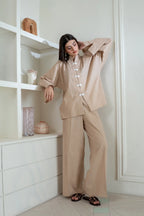 Mandarin Irish Cotton Set Beige