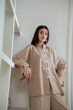 Mandarin Irish Cotton Set Beige