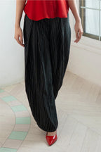 Pinstripe Tulip Pants (ship in 5 days )