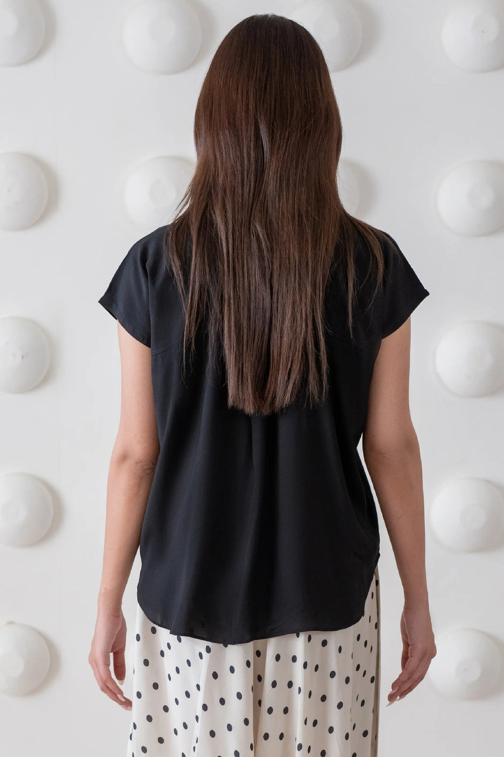 Barelight Button Down Black (ship in 5 days )