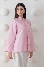 Blush Mandarin Shirt (ship in 5 days )