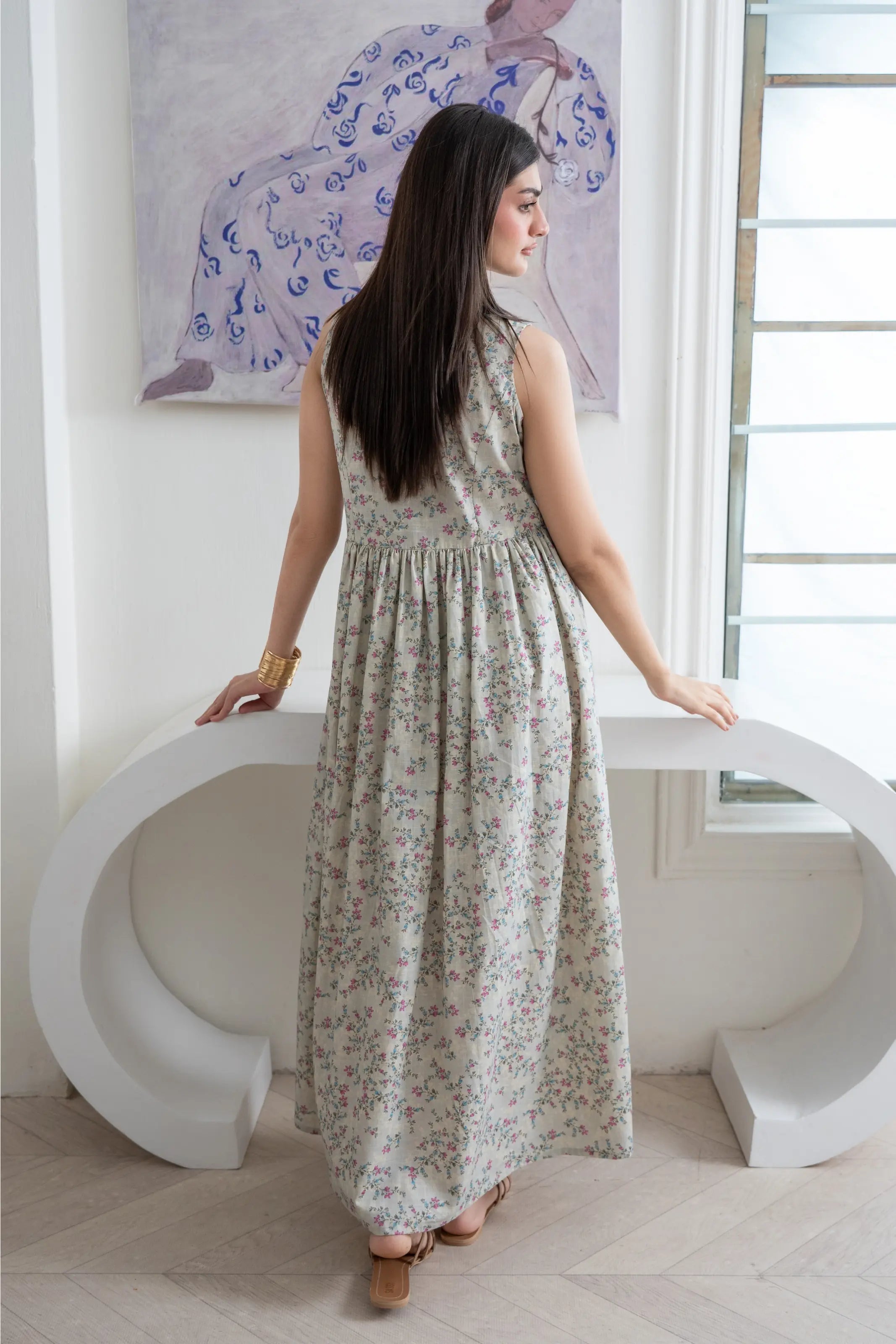 Flora Ease Long Dress (ship in 5 days )