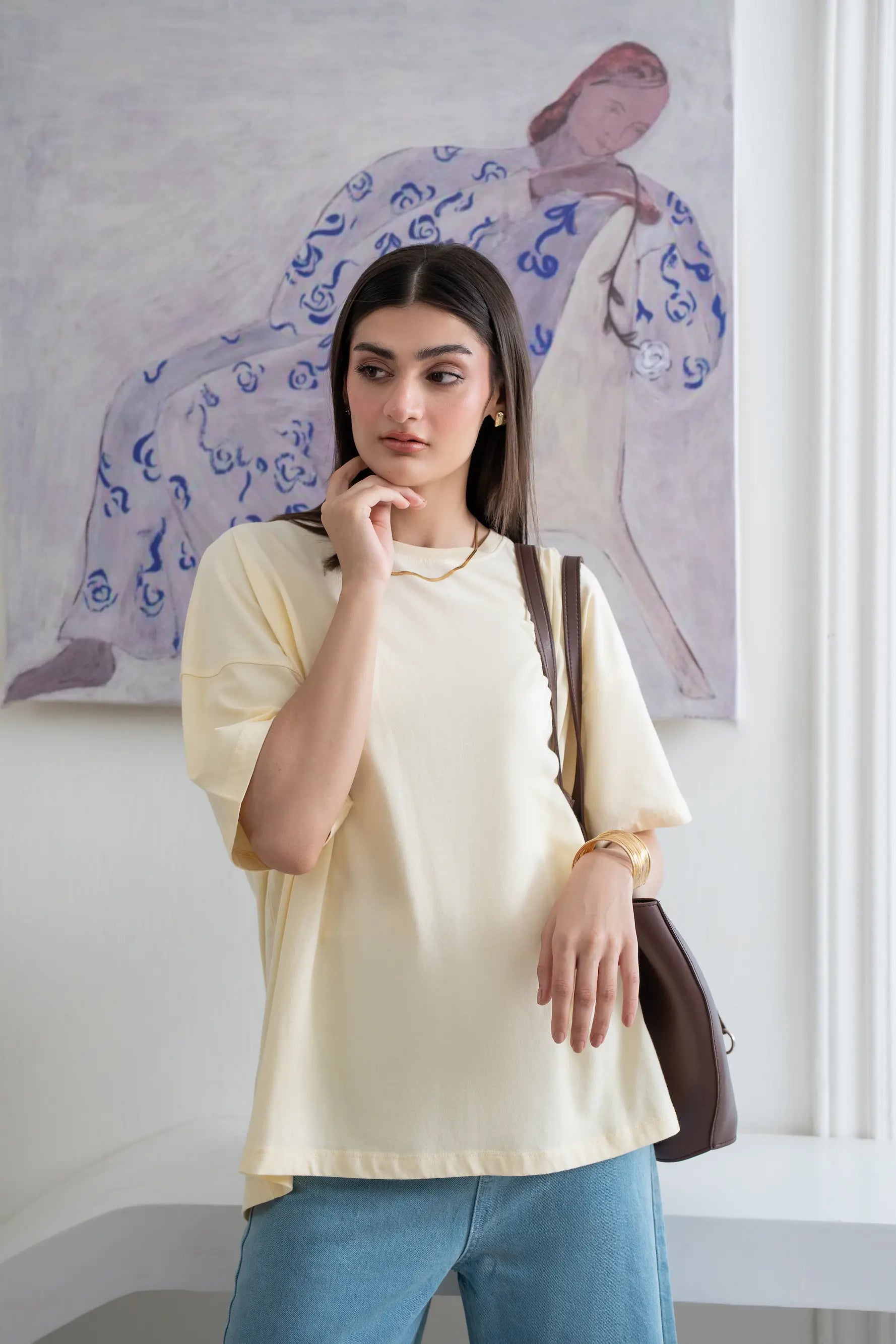 Mexico over sized Tee Butter yellow