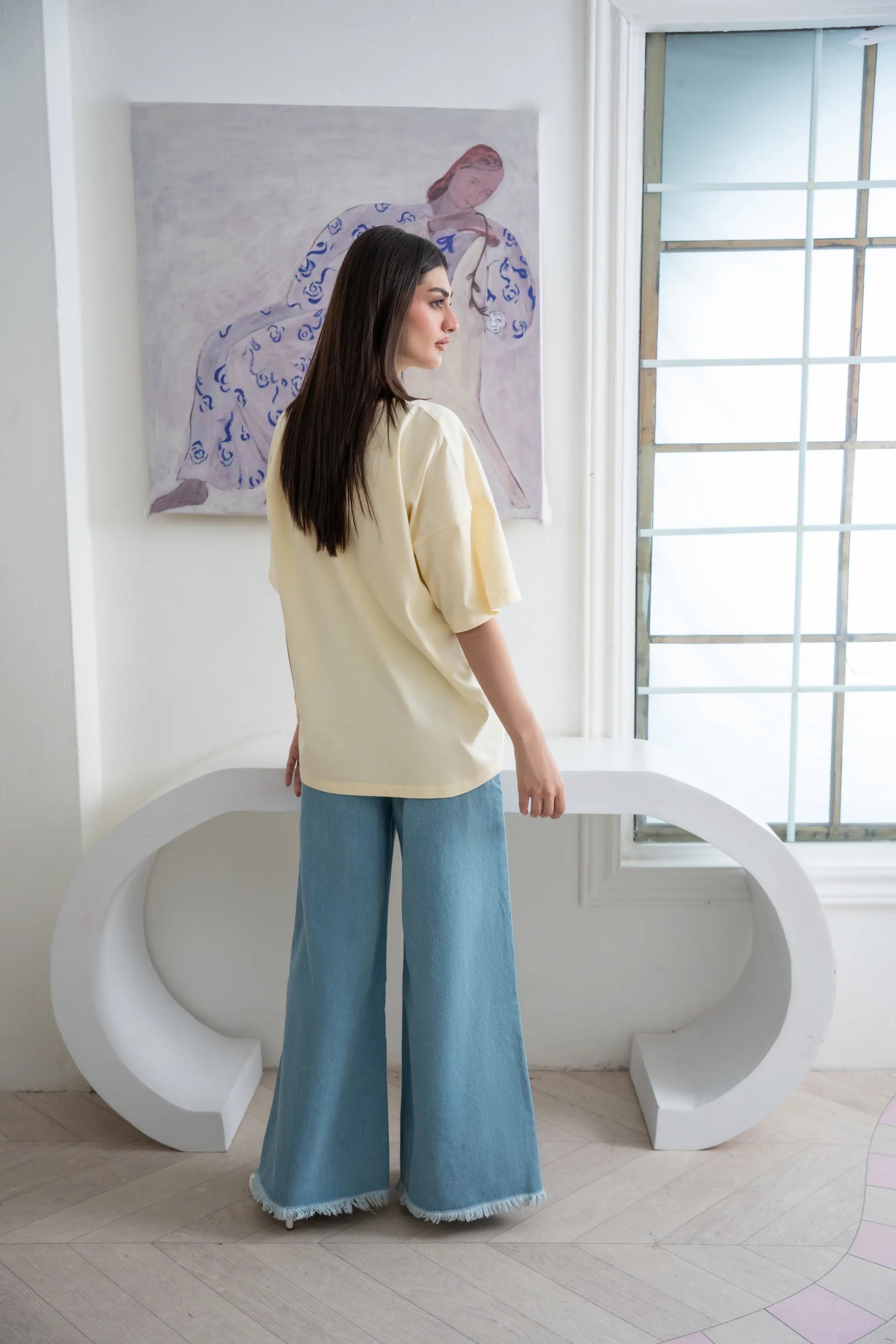 Mexico over sized Tee Butter yellow