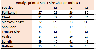 Size guide
