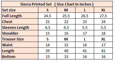Size guide